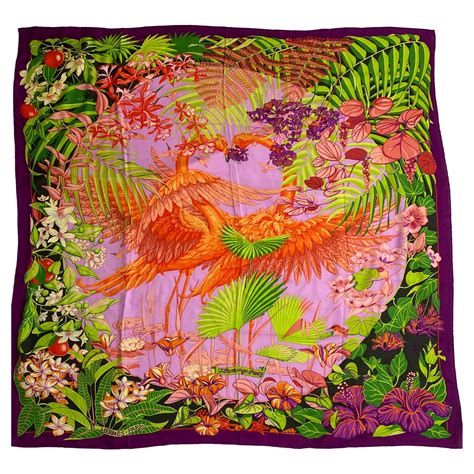 hermes flamingo party shawl|HERMES Cashmere Silk Flamingo Party Shawl 140.